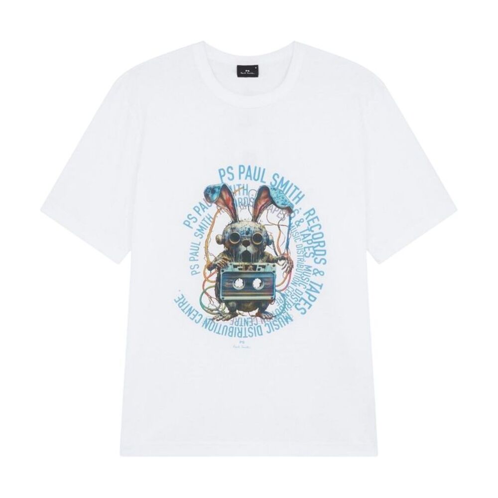 Paul Smith Mens Bunny Tapered T-Shirt / White